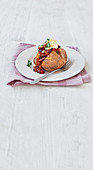 Baked chilli and jacket potatoes