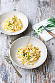 Fettucine 'Alfredo' with clotted cream and parmesan