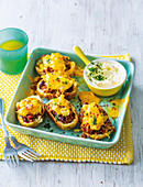 Chilli con carne stuffed potatoes