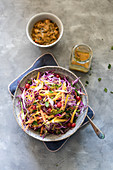 Coleslaw with mustard and honey sauce
