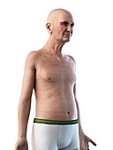 Illustration of an old man's upper body