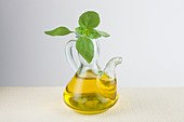 Olive oil and fresh basil