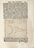 Galileo's planetary observations. 'Il Saggiatore' (1623)