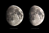 The Moon, 24 hours apart