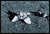 Luna 9 lander on the Moon