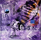 Apollo 11 lunar landing, illustration