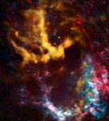 Nebulae orbiting the Milky Way's central black hole