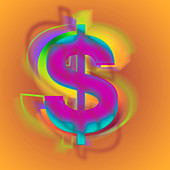 Psychedelic dollar sign