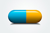 Drug capsule, illustration