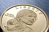 Sacagawea US one dollar coin
