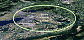 Future Circular Collider, schematic satellite map