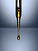 Eyedropper and oil drop