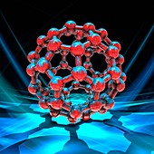 Buckyball molecule C60, illustration