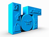 Internet of things logo, illustration