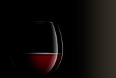 Glass of red wine, illustration