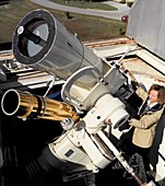 Mona Hagyard with Solar Vector Magnetograph, 1990