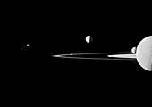 Moons of Saturn, Cassini image