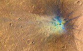 Impact crater on Mars, MRO image