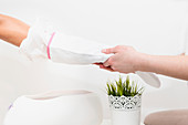 Paraffin wax hand treatment