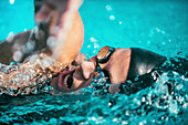 Woman swimming front crawl
