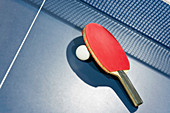 Ping pong ball and bat