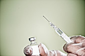Syringe and vaccine vial