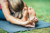 Yoga seated forward bend