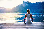 Woman meditating