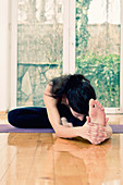 Yoga head to knee pose
