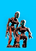 Two robots, illustration