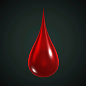 Drop of blood, illustration