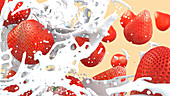 Fruit smoothie, conceptual illustration