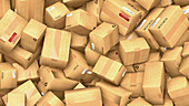 Cardboard boxes, illustration