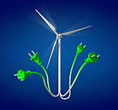 Green energy, conceptual illustration
