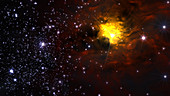 Nebula and stars, illustration