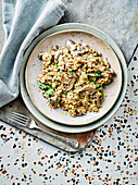 Spelt and mushroom risotto