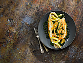 Pan fried Dover sole with butter and lemonjuice