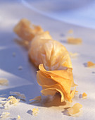 A filo pastry bonbon (close-up)