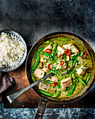 Thai green fish curry