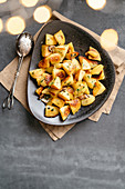 Bratkartoffeln mit Pilzen und Fenchel