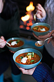 Moroccan chicken soup