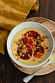 Millet pudding with blood oranges