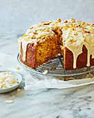 Carrot and Mango Cake with Drip Icing