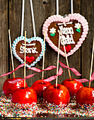 Paradise apples (red candied apples)