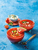 Wassermelonen-Tomaten-Gazpacho