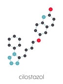 Cilostazol intermittent claudication drug, molecular model