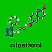 Cilostazol intermittent claudication drug, molecular model
