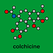 Colchicine gout drug, molecular model