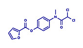 Diloxanide furoate amoebiasis drug, molecular model