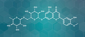 Diosmin venous disease and haemorrhoid drug, molecular model